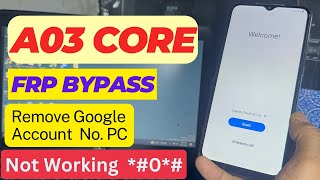 Samsung A03 Core FRP Bypass Android 1112 SMA032FDS FRP Google Account Unlock Without PC 2024 [upl. by Rodolph859]