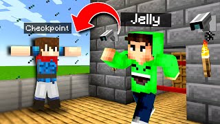 TROLLING Jelly By HIDING In His HOUSE For 24 HOURS  Minecraft Mods Gameplay [upl. by Elleraj618]