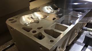 Rottler F69A resurfacing before machining receiver grooves for a turbo application [upl. by Bradeord12]