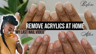 How to REMOVE Acrylic NAILS at Home  Easily remove acrylic nails [upl. by Celie]