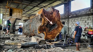 Kayu trembesi bolong tengah jadi ciri khas tempat ular bersarang  digergaji sawmill [upl. by Akemet608]