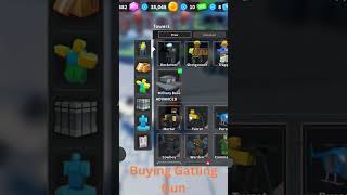 Buying Gatling Gun in Roblox TDS  35K Spent [upl. by Nelyahs]