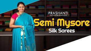 Semi Mysore Silk Sarees from Rs1090   Prashanti  19 June 2024 [upl. by Skerl843]