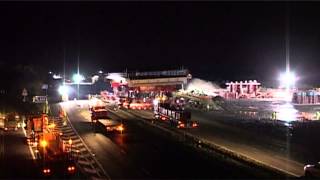 Carillion  M56 Motorway Bridge Move Timelapse [upl. by Neirol]