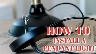 HOW TO INSTALL A PENDANT LIGHT  IKEA LIGHT  DIY [upl. by Huntingdon279]