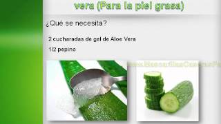 Mascarilla de Sábila Mascarilla Casera de pepino y aloe vera Para la piel grasa [upl. by Maryrose208]