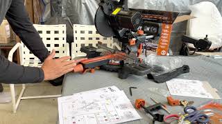 Evolution 714 10AMP sliding compound miter saw Modelo R185SMS unboxing Español [upl. by Niel]