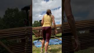 Drying the wood for a log home amp yurt [upl. by Stanwin]