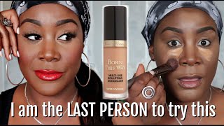 FIRST TIME TESTING TOO FACED BORN THIS WAY SCULPTING CONCEALER  DARK SKIN [upl. by Barby137]