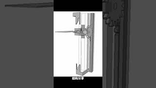 Flip structure during linear motion Mechanical principle animation Mechanical manufacturing and a [upl. by Mahau]