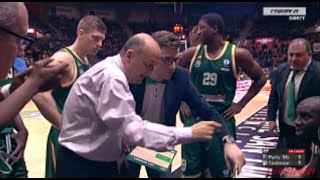 Dusko Vujosevics timeout in his Limoges debut [upl. by Aniret824]