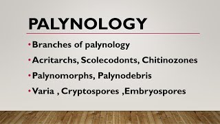 PalynologyBranches Basic termsPalynology  URDUHINDI  AZ concepts guide [upl. by Gnem]