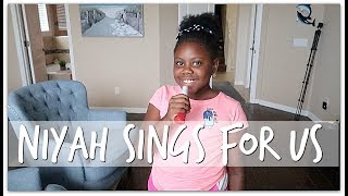 I Caught Niyah Singing She Can Really Sing  Family Vlogs [upl. by Airetal]