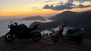 MOTOVLOG GECE GAZLAMASI CF MOTO 250SR [upl. by Bogey]