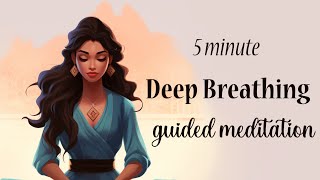 5 Minute Deep Breathing Guided Meditation [upl. by Burnham]