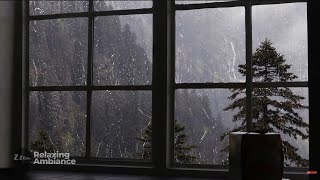 Rain amp Thunderstorm on Window for Relaxation Sleep and Meditation [upl. by Seravaj]