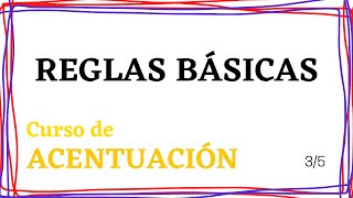 Reglas BÁSICAS de ACENTUACIÓN 35 Ortografía Acentuación [upl. by Joice272]