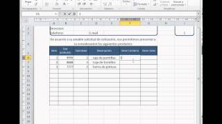 Formato Cotización o factura Excel 2010 [upl. by Ranitta167]