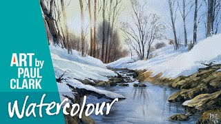 How to Paint a Winter Snow Scene in Watercolour [upl. by Ycrad]