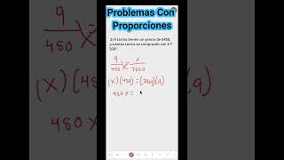 Problemas Con Proporciones Directas Y Regla De 3 Super Fácil Para Principiantes Ejemplo 1 shorts [upl. by Ahsoem49]