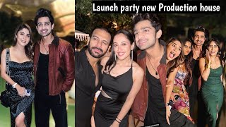 Abhishek Kumar Adrija roy Mannara Khanzadi arrived Rishaan new production house Launch Party [upl. by Ursas]