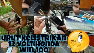 Cara urut kelistrikan motor honda win 100  Restorasi kelistrikan 12volt honda win 100 [upl. by Asirahc241]