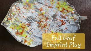 FALL LEAF IMPRINT leafart collagefodder mixedmedia leafprinting [upl. by Ardyth]