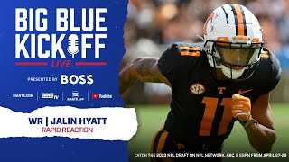 Giants Draft Jalin Hyatt INSTANT REACTION  Call in now 201 9394513 [upl. by Naugal31]