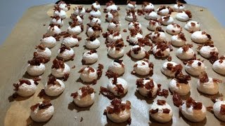 Bacon and Maple Syrup Meringues  Italian Meringue Recipe [upl. by Kavita665]