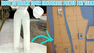 How to Make a New Pattern From Your Favorite PantsTrousers Without taking it Apart [upl. by Ramyar]