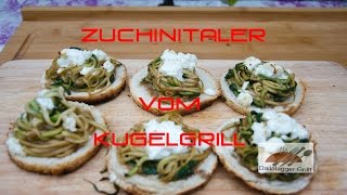 Zucchini Taler vom Kugelgrill Fingerfood [upl. by Lyssa]