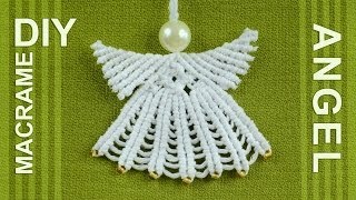 How to Make Macrame ANGEL Decoration [upl. by Jinny124]