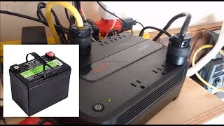 How long will it last APC battery backup Part 3  200w load 35aH Interstate AGM battery [upl. by Oatis647]