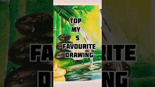 Drawing  five top drawing  colour pencil drawing  shorts [upl. by Burra810]