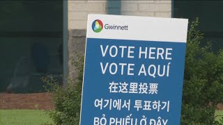 Gwinnett County voters turn out to the polls [upl. by Nosle250]