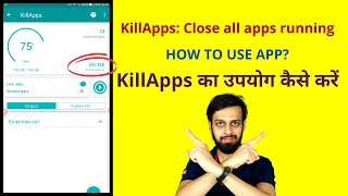 KillApps  How to Kill All Background Apps on Android Hindi Demo [upl. by Peony]