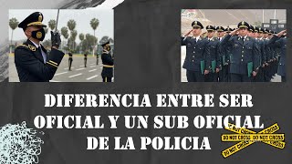 CUAL ES LA DIFERENCIA 😱 ENTRE SER UN OFICIAL y UN SUB OFICIAL DE LA PNP👮✨l Cual elegir [upl. by Noirod890]