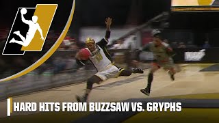 HARD HITS from Buzzsaw vs Gryphons  SlamBall on ESPN [upl. by Madaras]