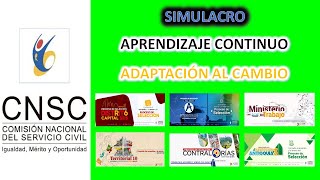 SIMULACRO APRENDIZAJE CONTINUO  ADAPTACIÓN AL CAMBIO [upl. by Redna]