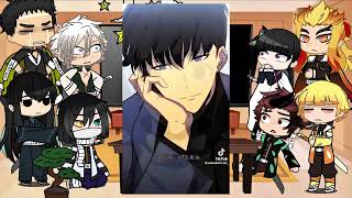 Hashiras react to giyuu as sung Jin woo  Demon Slayer  muichiro tokito  solo Leveling Gacha life [upl. by Aneleiram]