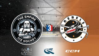 Empire v Rebels  Div 3  19th November  IceHQ Rec League ice hockey [upl. by Oicul]