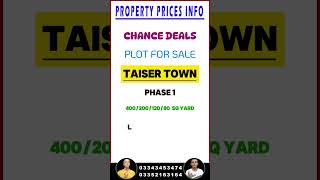 taiser town scheme 45 PLOT FOR SALE  investment property realestate [upl. by Ani]