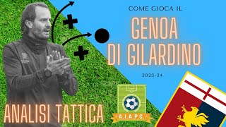 ⚽️ Analisi Tattica ⚽️ Come gioca il GENOA di GILARDINO 202324 🔴​🔵​ [upl. by Teodoor]