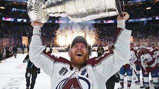 Avs Team Captain Gabriel Landeskog hoists the Stanley Cup 🏆  NHL on ESPN [upl. by Poppy]