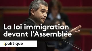 Le projet de loi immigration arrive à lAssemblée [upl. by Nailuj859]