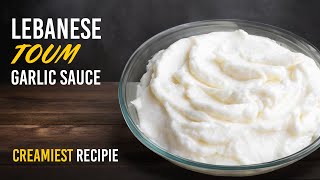 Traditional Creamy Lebanese Toum Garlic Sauce  Authentic Recipe [upl. by Anafetse930]