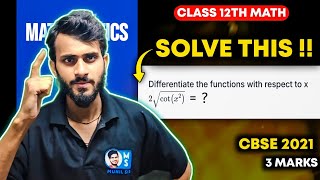 CONTINUITY AND DIFFERENTIABILITY CHAPTER 5 CLASS 12TH MATHS BOARD PYQ Munilsirmaths [upl. by Maupin]