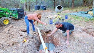 SHIPPING CONTAINER CABIN  DIY Foundation [upl. by Zaob]