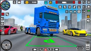 Transport Truck Police Car Driving  Police Trailer Transporter Simulator  Android Gameplay 3 [upl. by Sirtimid668]