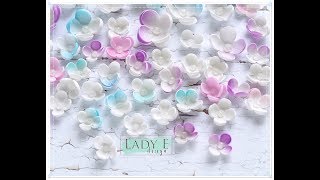 Facebook live  Tiny Foamiran Flowers  Lady E Design [upl. by Oiratnom]